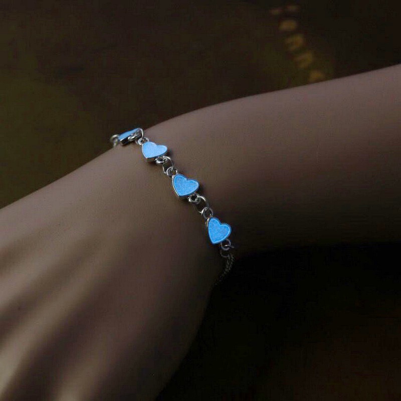 Vòng tay RINHOO họa tiết hoa cúc/ ngôi sao/ trái tim dạ quang thời trang cho nữ