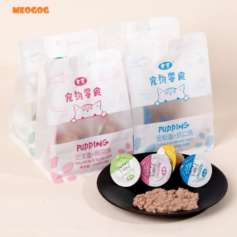 Súp hải sản dinh dưỡng cho chó mèo Pipitao 1 viên 25g