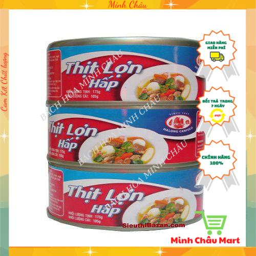 Thịt Lợn Hấp Hạ Long Hộp 175g Hạn Sử Dụng Dài Tiện Lợi Khi Sử Dụng