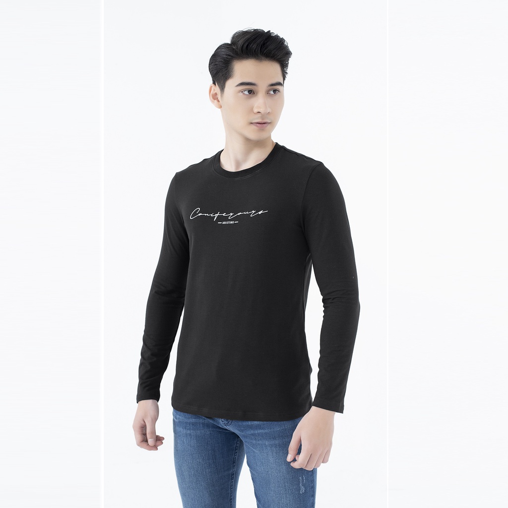Áo thu đông  dài tay nam Aristino  cotton mềm mỏng nhẹ ALT010W1