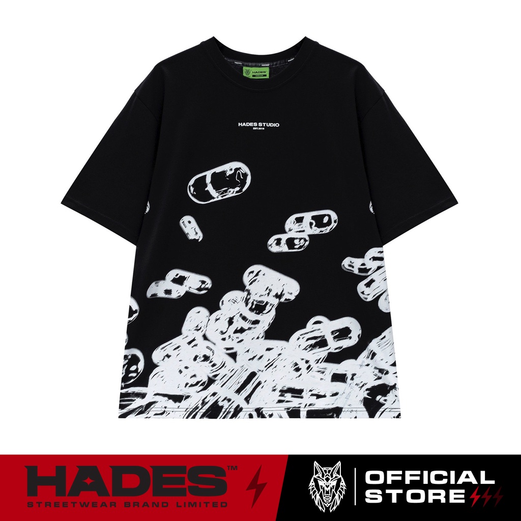 Áo Thun Tay Lỡ Unisex DRUG EXPERIMENT 100% Cotton - HADES Brand Chính Hãng