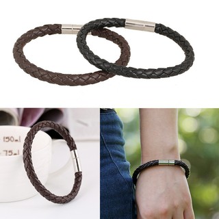 Vòng đeo cổ tay bằng titan kiểu dây bện nam tính kim cô dây da nam khuyên tai bts vòng tay cao su khuyên tai lỗ vòng nam
