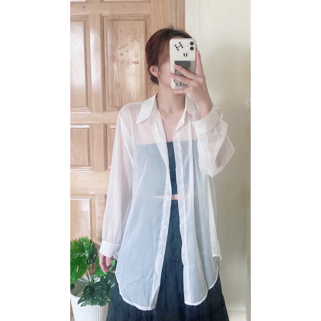 Áo sơ mi nữ ✨ form rộng đi biển style ulzzang thời trang