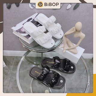 Dép nữ nhựa nhẹ, 2 quai nhún siêu xinh - Giày dép nữ Bibop G08