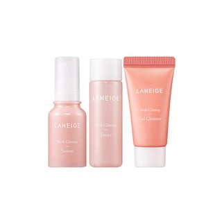Bộ Dưỡng Ẩm, Sáng Da 3 Món Laneige Màu Hồng Fresh Calming Trial Kit - OLIX