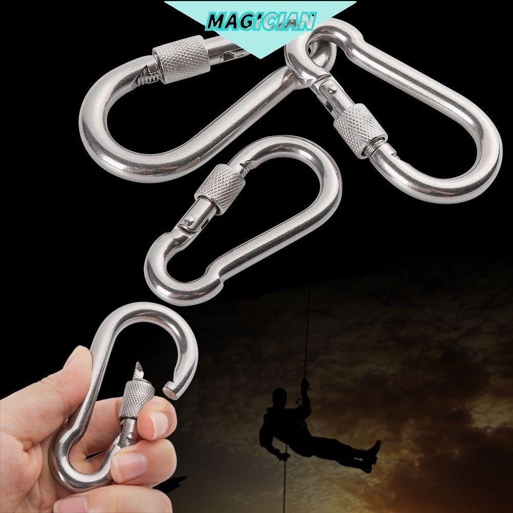 Móc khóa carabiner bằng thép không gỉ 304 m4 ~ m12 dùng khi đi cắm trại