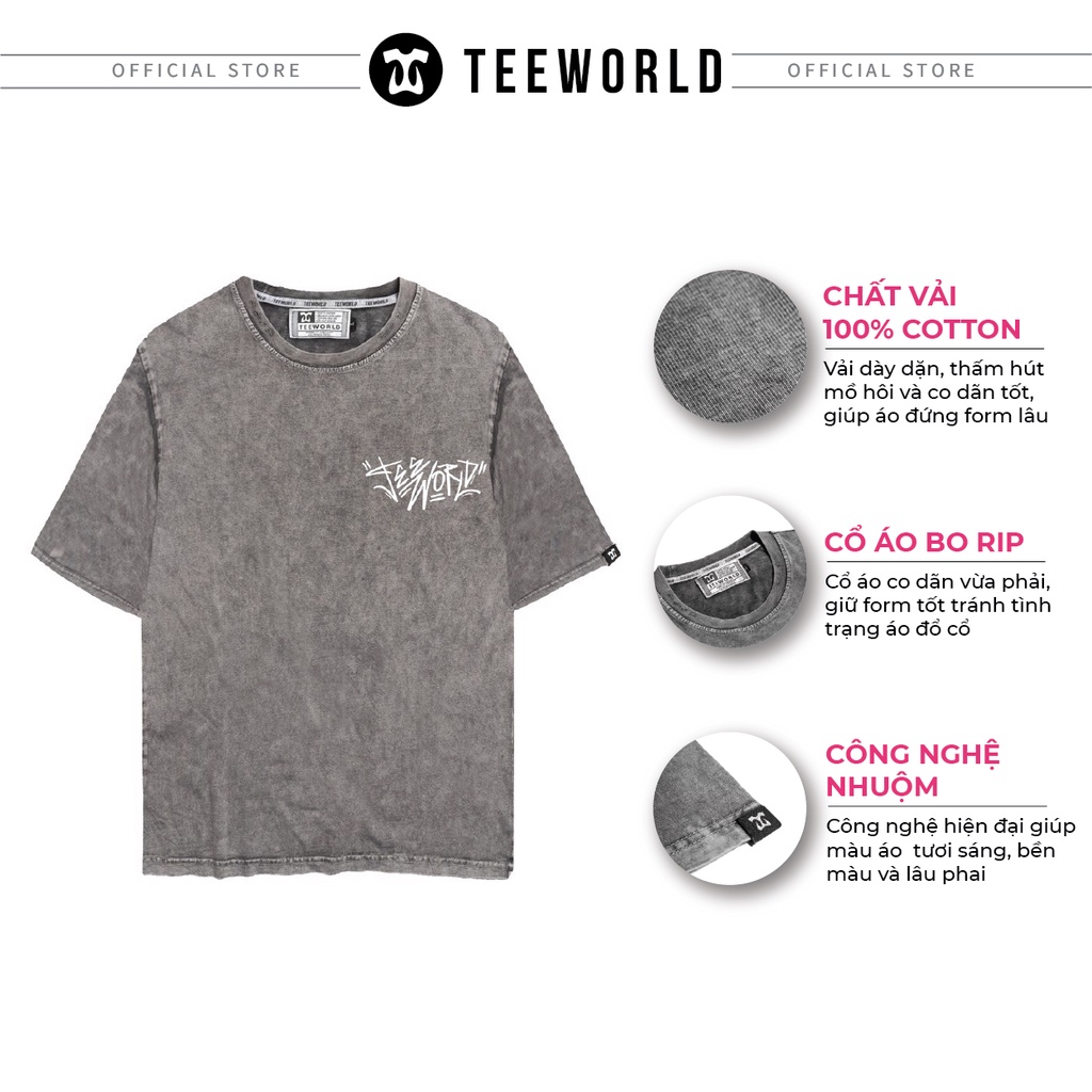 Áo thun Teeworld Graffity - Washed Tee T-Shirt Nam Nữ Form Rộng Unisex