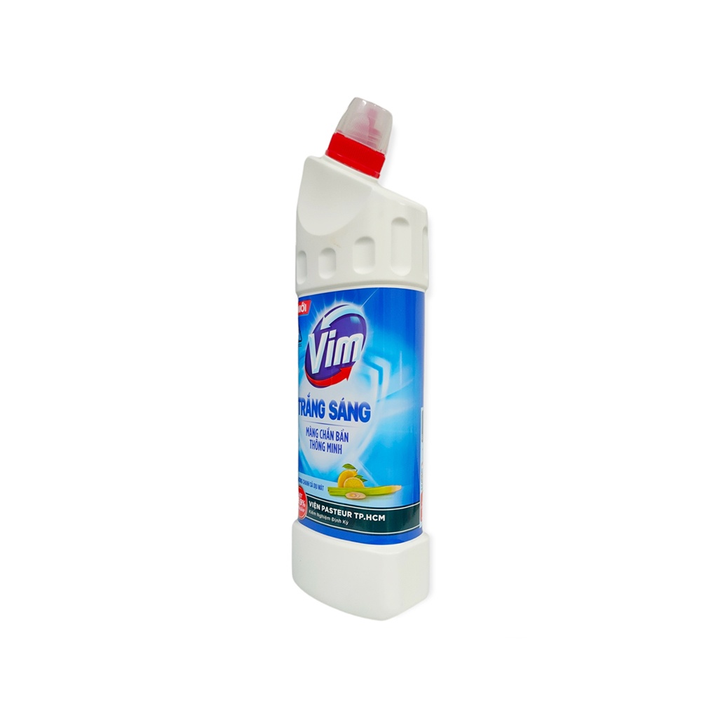 Gel Tẩy Bồn Cầu Vim Trắng Sáng Hương Chanh Sả, Than Hoạt Tính Chai 880ml