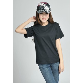 Áo thun nữ trơn cotton form rộng - Màu đen