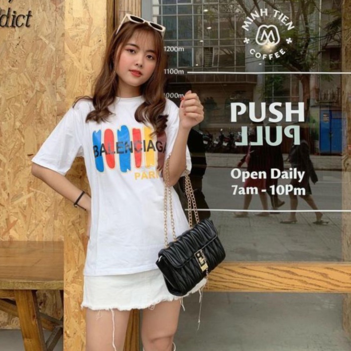 Áo thun nữ - áo phông nam đính đá chất liệu vải cotton co giãn 4 chiều mềm mịn from rộng dior | BigBuy360 - bigbuy360.vn
