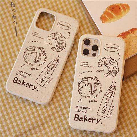 Original Ins Simple Degradable Iphone11promax Phone Case 13 Bread Retro Illustration 12 Apple 14 bqzo