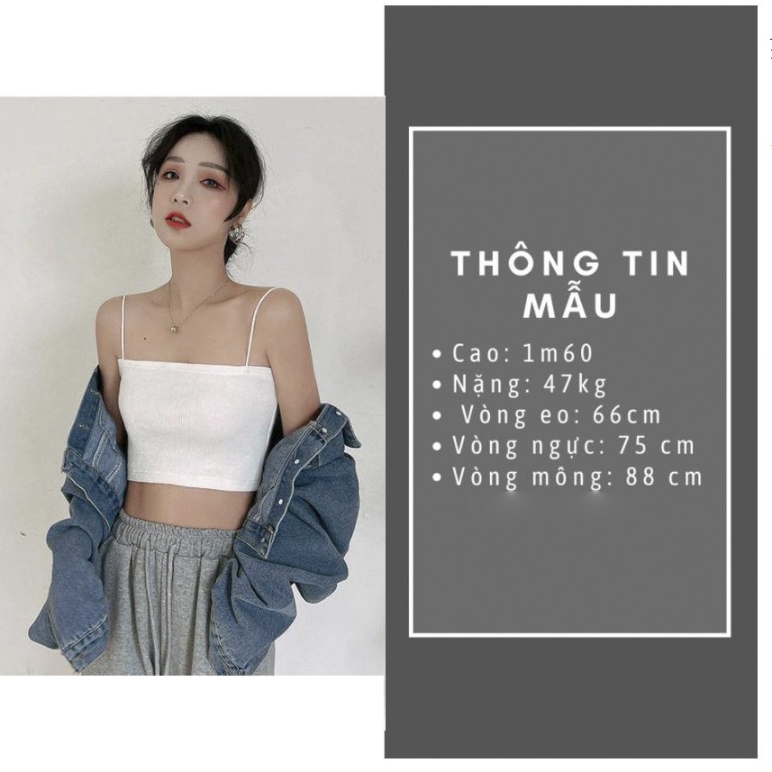 Áo 2 dây basic vintage siêu hot 2021 ( kèm video thật )