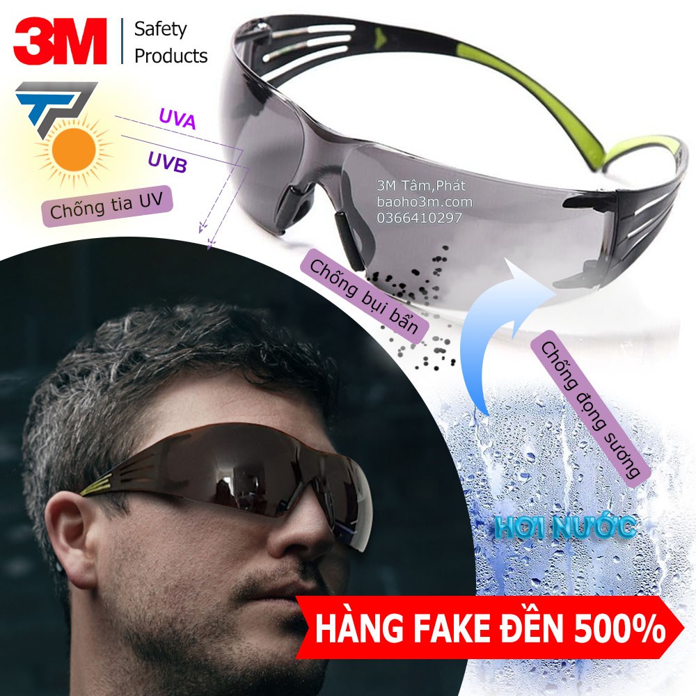 Kính chống tia UV và bụi mịn 3M SF 402AF (SF401AF) | BigBuy360 - bigbuy360.vn