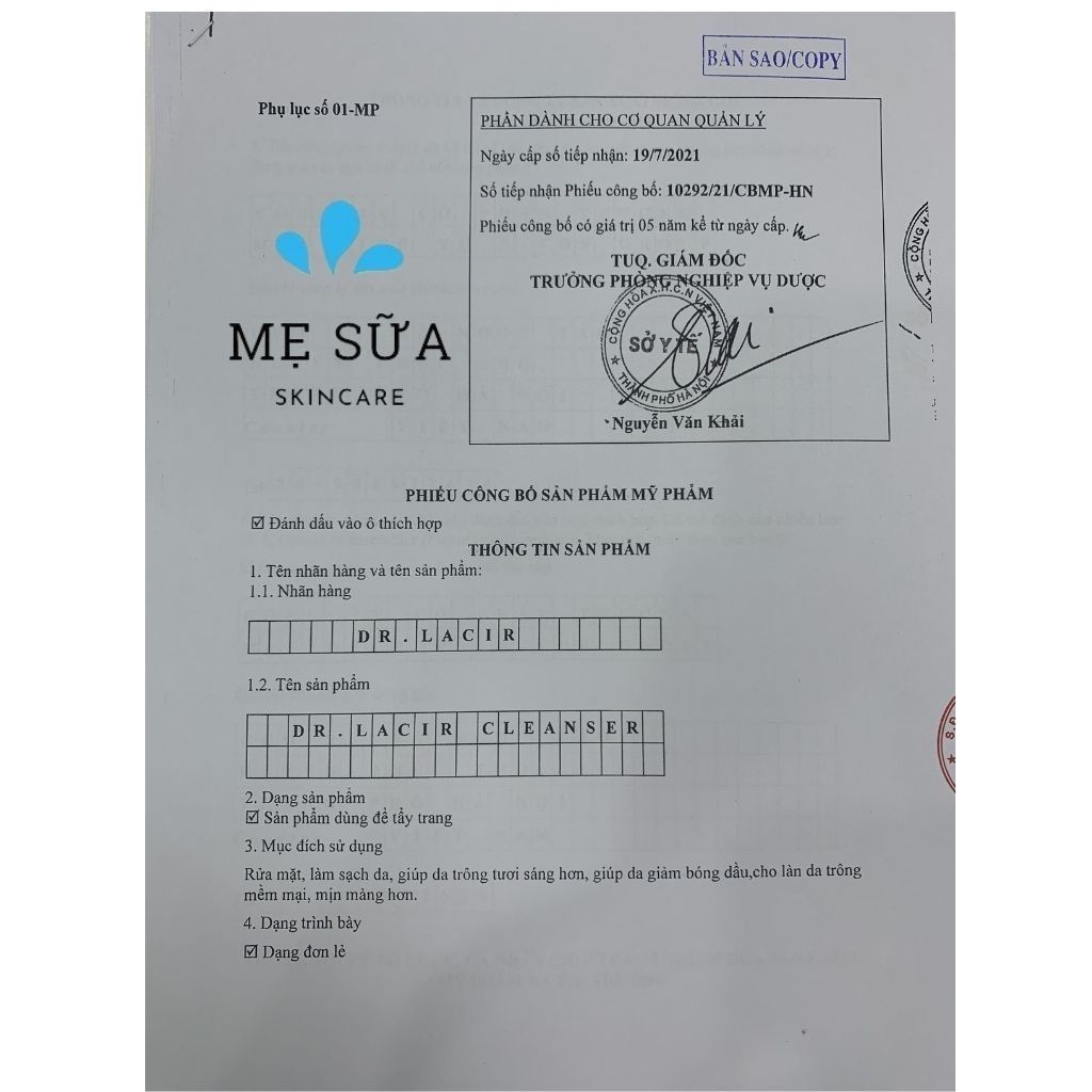 SỮA RỬA MẶT BẠC HÀ KIỀM DẦU-LACIR CLEANSER 150ml | BigBuy360 - bigbuy360.vn