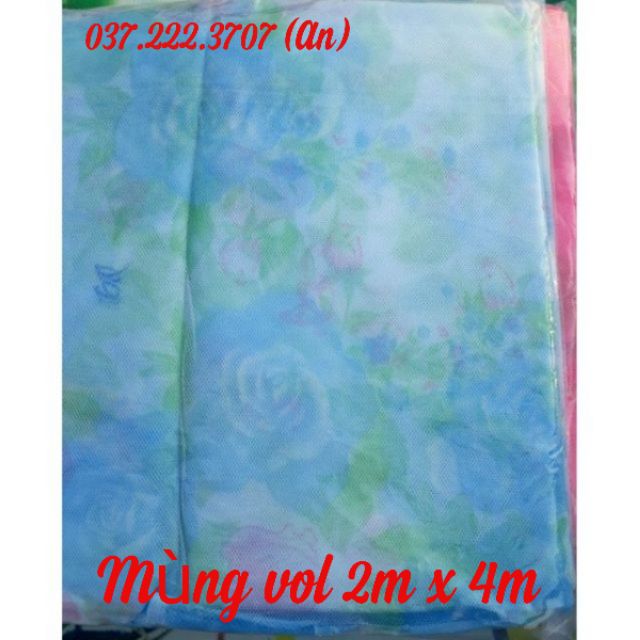 Mùng vol in bông size lớn ( 2m x 4m )