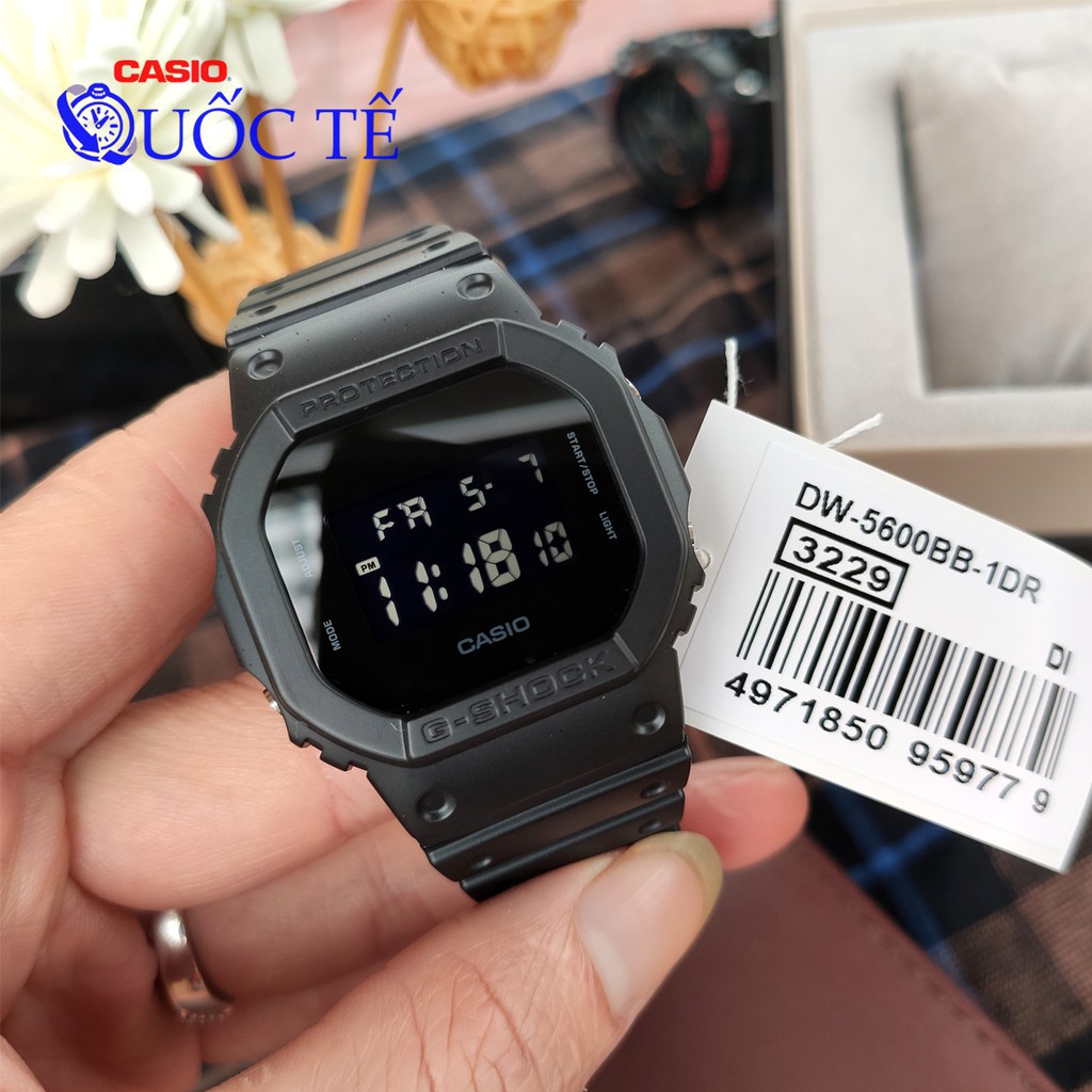 Đồng hồ nam Casio Đồng hồ CASIO G-SHOCK DW-5600BBMA-1GDR mặt đen cá tính chống nước 3ATM MTP-STORE