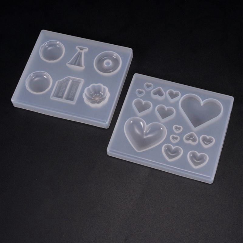 ✿AUTU UV Resin Crafts Making DIY Crystal Epoxy Mold Candy Heart-shaped Patch Decoration Silicone Molds