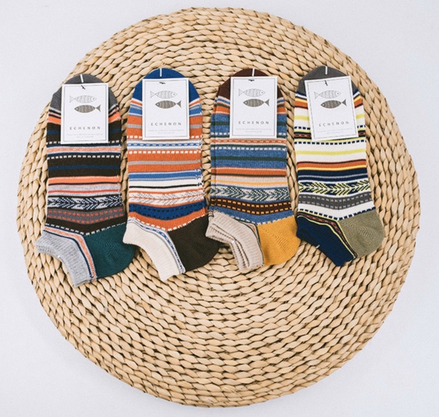 Vớ Tất Thổ Cẩm Ngắn Nam Vintage Cao Cấp Chất Len Giữ Ấm Chân kháng khuẩn, hàng loại 1 bao đổi trả dành cho cả nam và nữ
