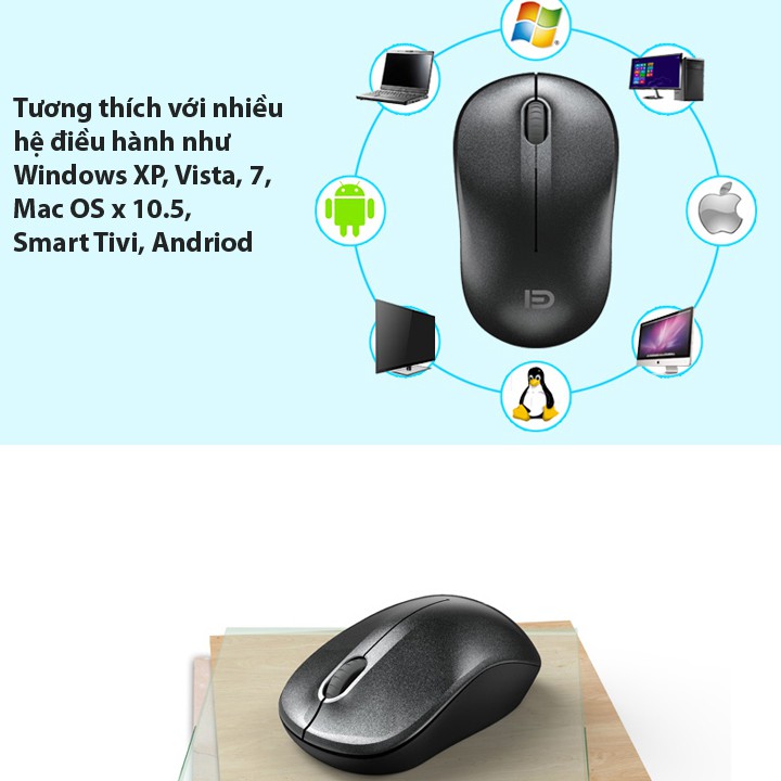 Chuột không dây Forter V1 Siêu tiết kiệm pin - VL