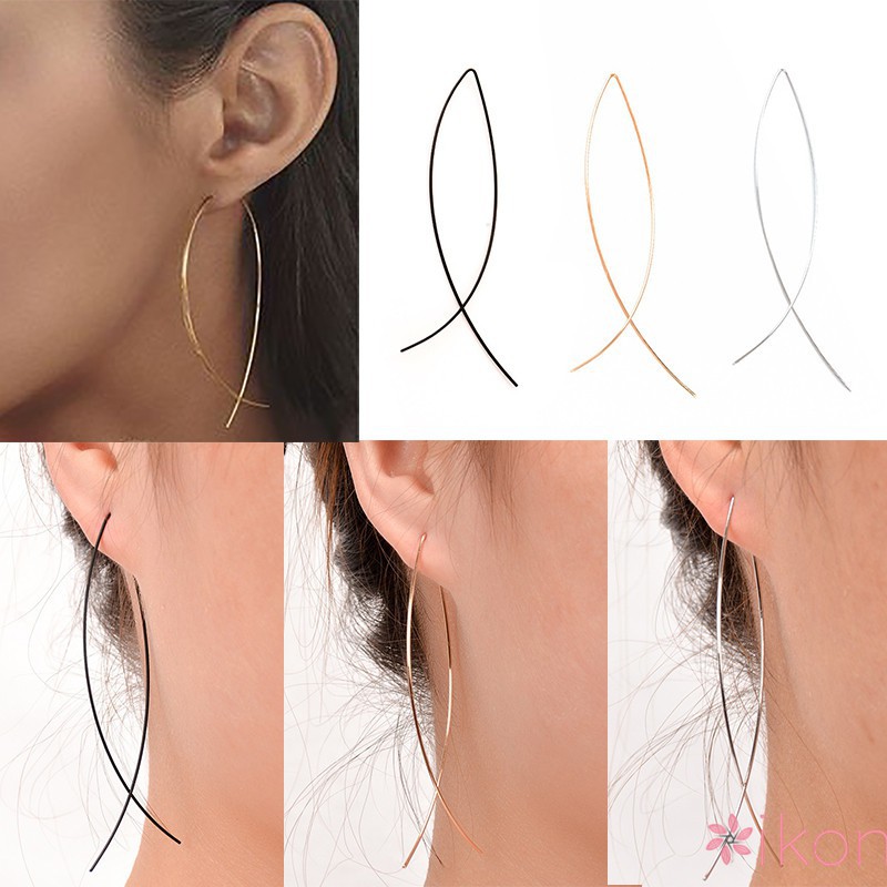 Khuyên tai nữ trang dáng tròn tạo hình độc đáo