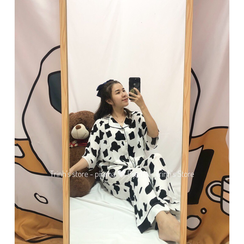 Pijama cánh dơi hình bò sữa ( freesize ) hình shop tự chụp