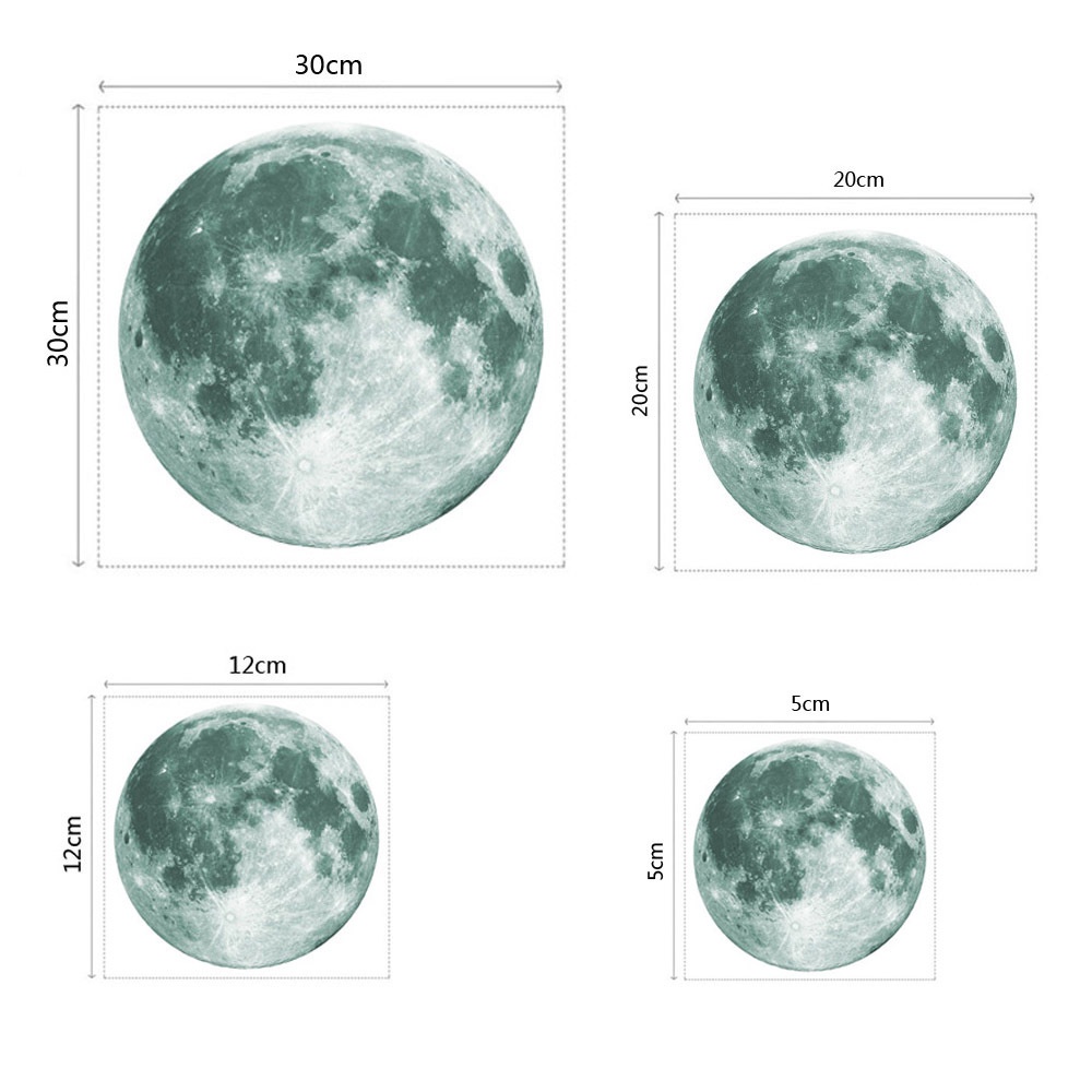 Giấy dán tường hình mặt trăng phản quang đẹp mắt
