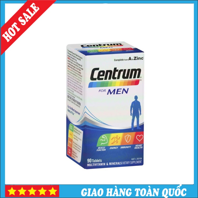 Viên Uống Centrum For Men Bổ Sung Vitamin Tổng Hợp Và Khoáng Chất Cho Nam Giới