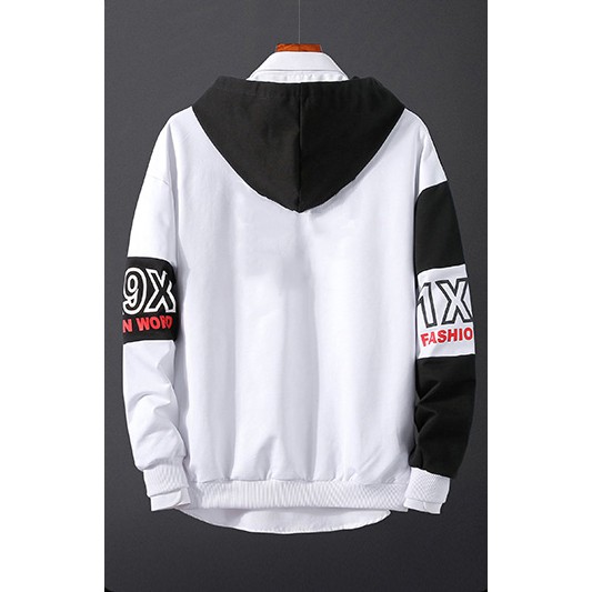Bộ Quần Áo Nỉ Nam Áo Khoác Hoodies FIGHT 9X Phối Hai Màu Cá Tính Trẻ Trung Thời Trang Zenkocs3 MEN QA 055C W