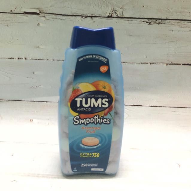 Tums Smoothies Assorted Fruit 750mg 250 viên