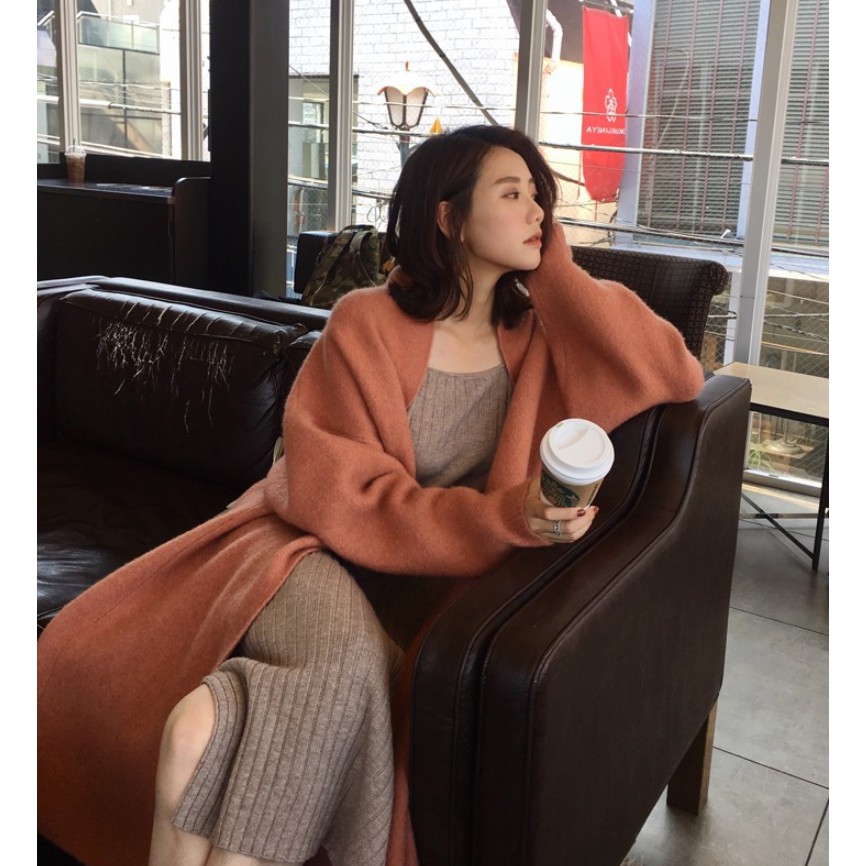 Áo Khoác Cardigan Len Dáng Dài