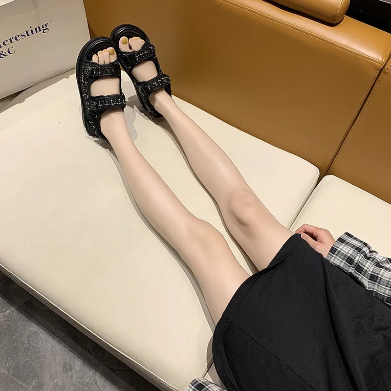 Dép đế dày dép đế cao Giày Sandal Đế Dày Phong Cách La Mã Thời Trang Mùa Hè Hàng Mới Dành Cho Học Sinh