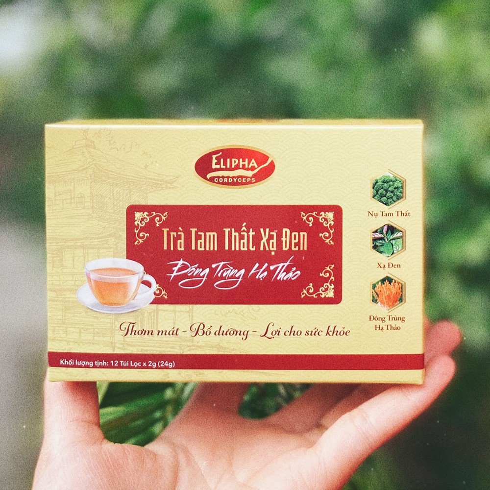 Trà Tam Thất Xạ Đen Đông Trùng Hạ Thảo - TRAPHACOSAPA - Thơm Mát - Bổ Dưỡng