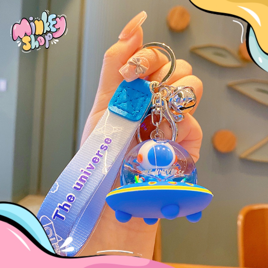 Móc Khóa Đẹp Hình Nước Đĩa Bay Dễ Thương phụ kiện Túi Xách -Minkey