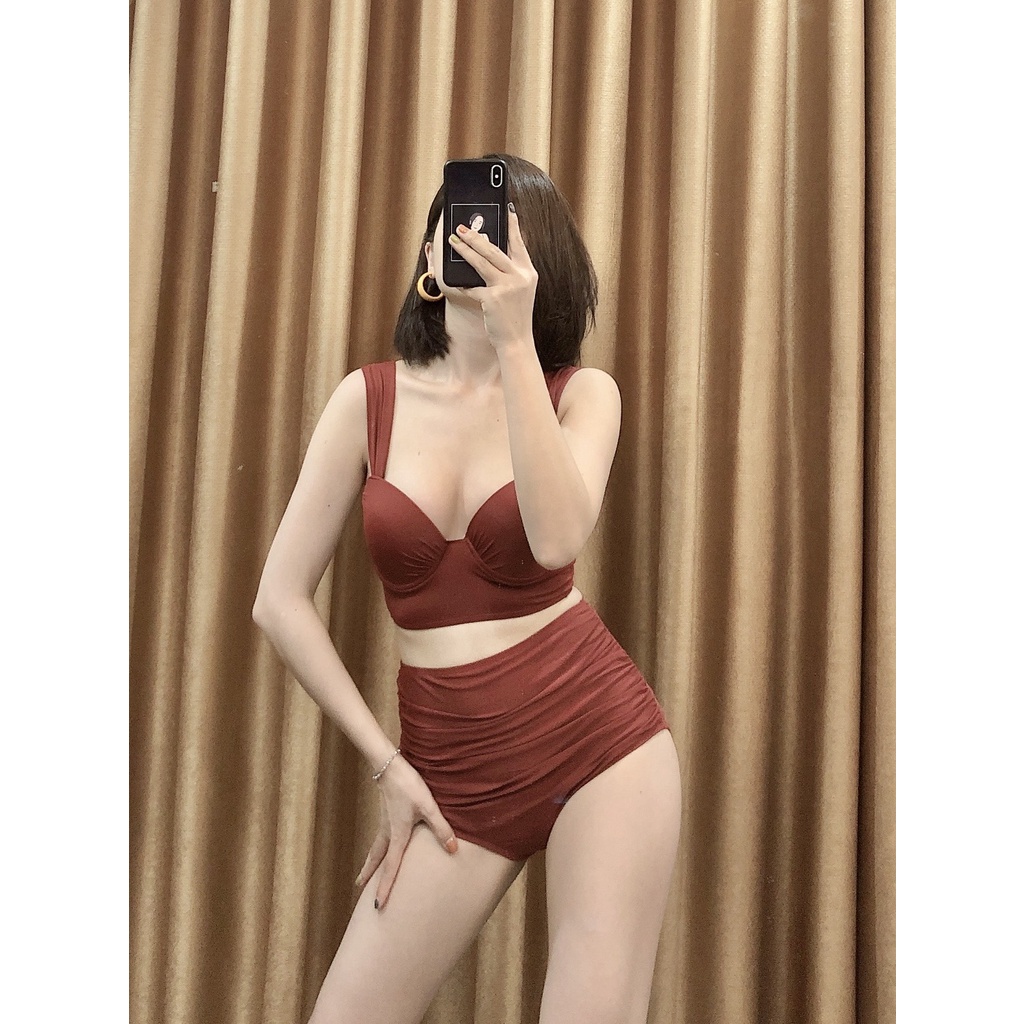 Bikini hai mảnh đẹp dây vai to mặc đi bơi đi biển mới
