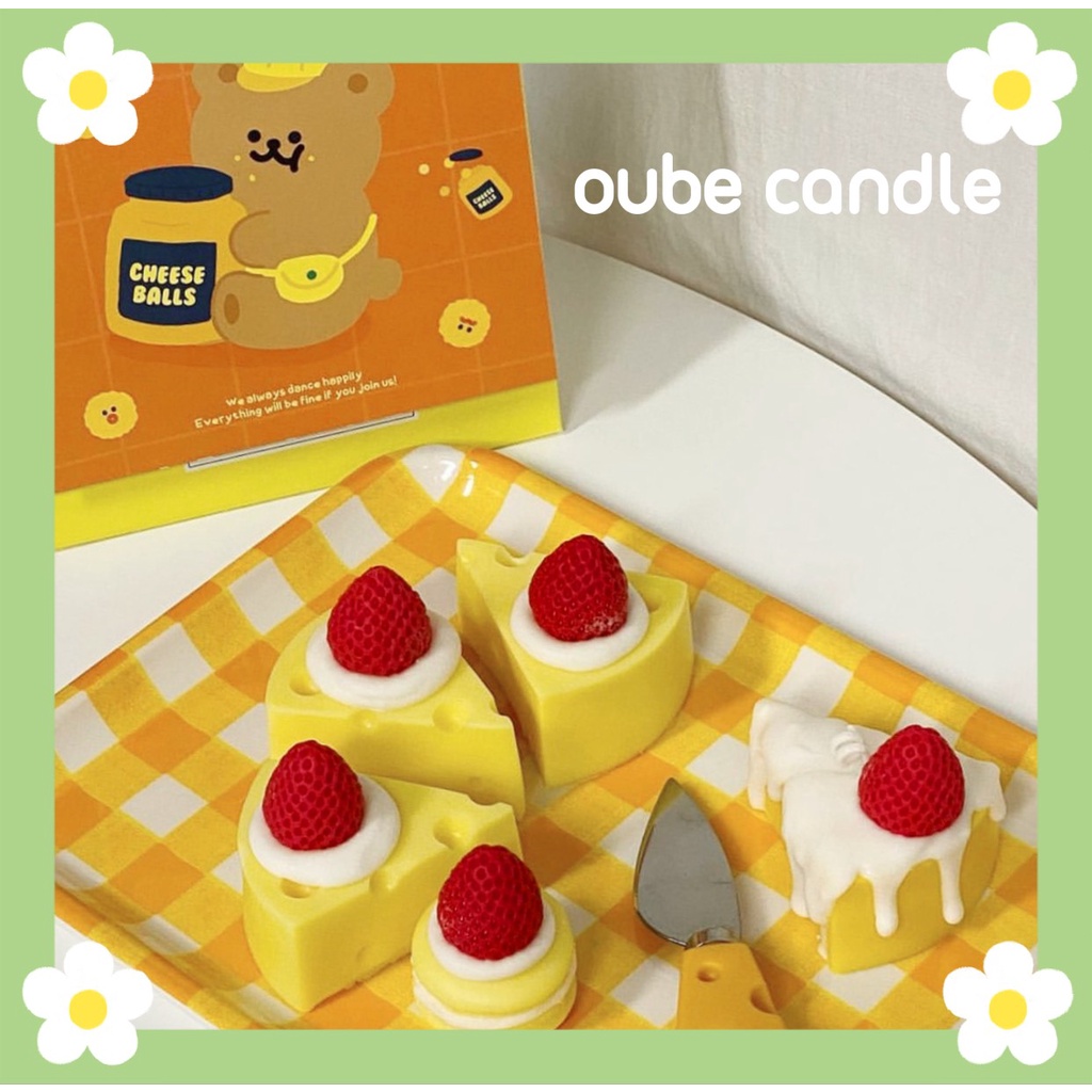 Nến Thơm Cao Cấp Tạo Hình Phô Mai Nhiều Mẫu Siêu Đẹp Trang Trí Phòng | Oube Candle NT73
