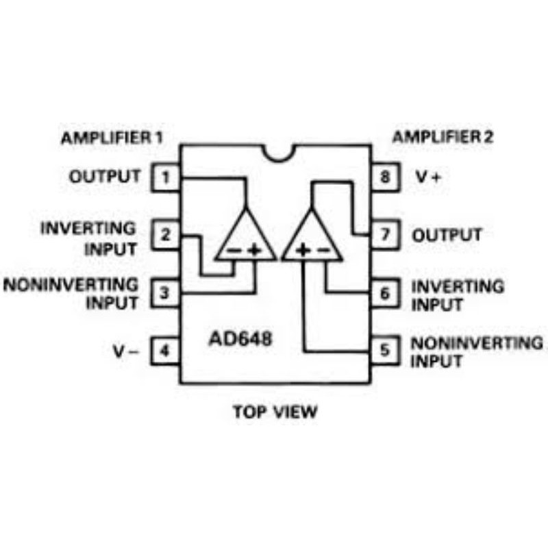 1 x Opamp đôi AD648JN tháo máy.