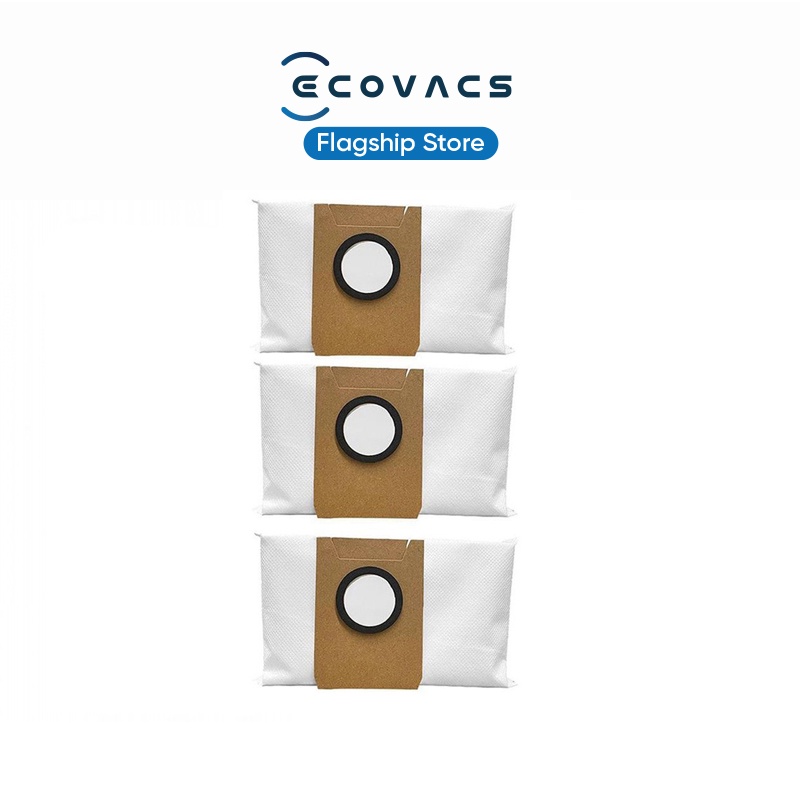 Set 3 Túi Đựng Rác Cho Robot Hút Bụi Ecovacs X1 Omni ,T10 Plus, T10 Omni- Chứa Bẩn Và Mảnh Vụn Lên Đến 30 Ngày