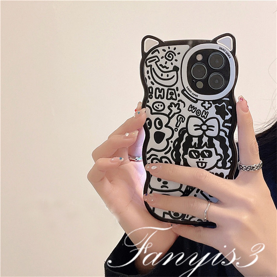 Ốp Điện Thoại Mềm Trong Suốt Họa Tiết Graffiti Cho Iphone 14 13 12 11 Pro Max X Xr Xs Max 8 7 6 6S Plus Se 2020