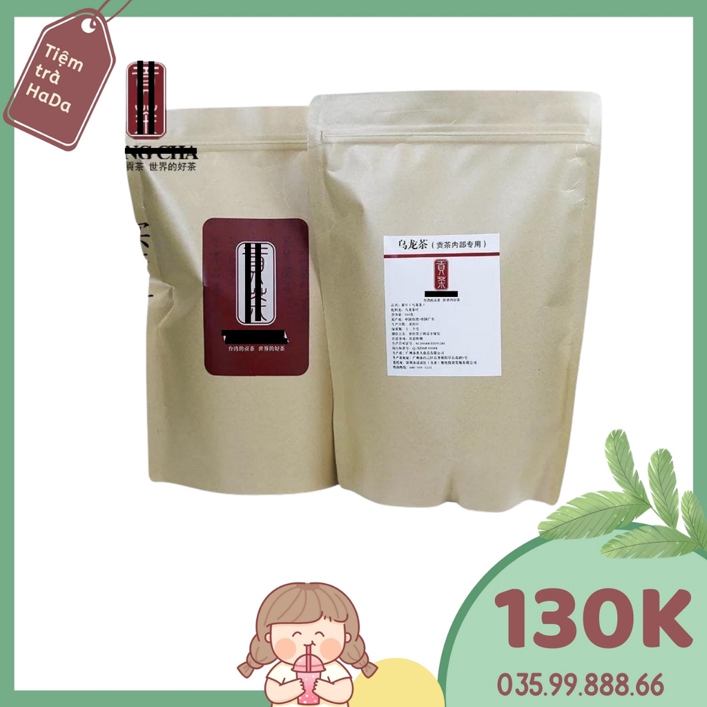 Trà Ôlong Cung Cka đặc biệt túi giấy 500g Trà sữa, sen vàng
