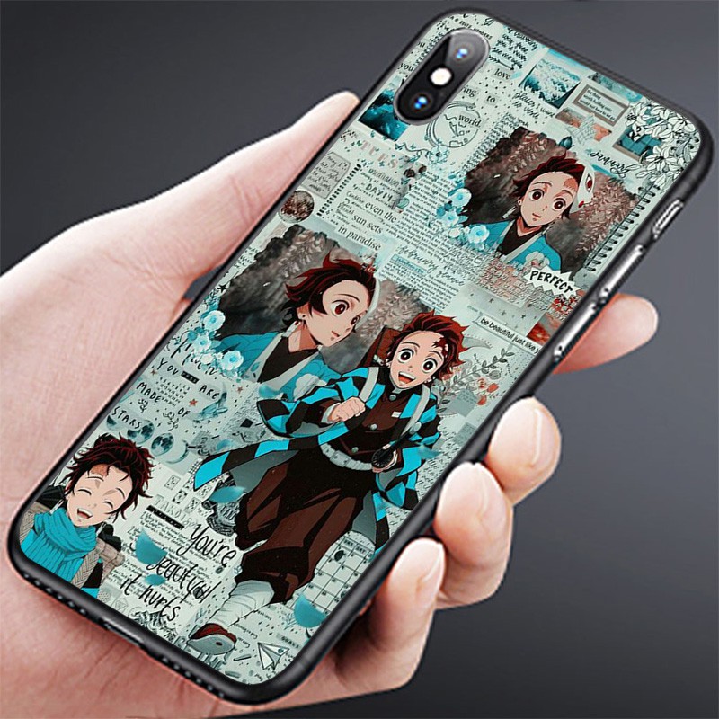 Meizu Meilan Mblu V8 X8 17 MX4 18 Pro 2 3 Max Printed Shell Black soft Phone case Kimetsu no Yaiba Demon Slayer Kamado Tanjirou