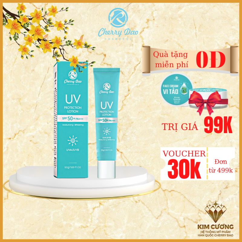 Kem chống nắng UV CRD dành cho mặt với SPF 50+, vừa chống nắng vừa makup vô cùng tiện lợi