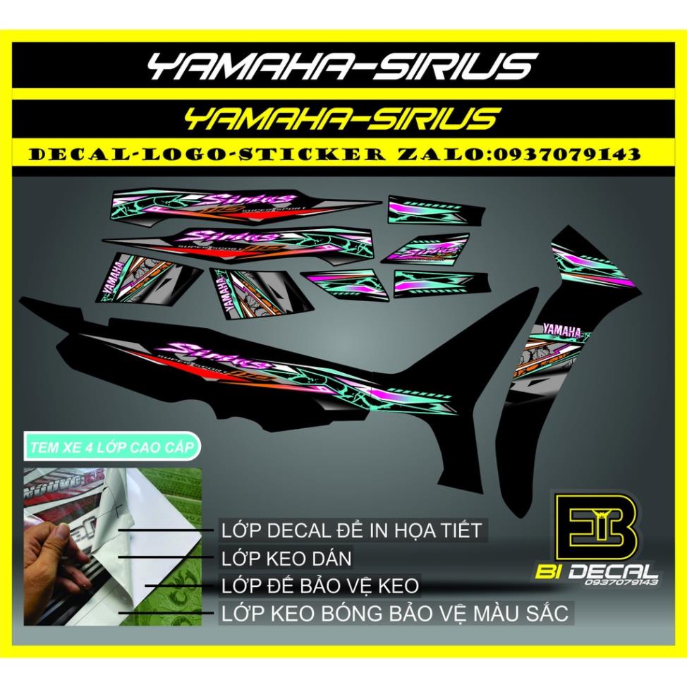 ( Quí khách vui lòng mang ra tiệm cho thợ dán ) Tem sirius