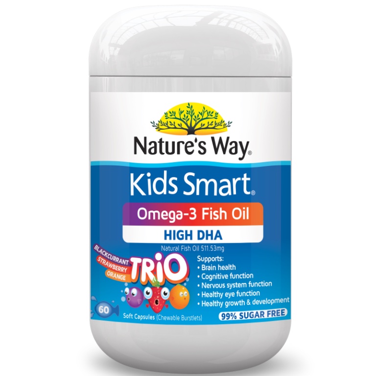 [Hàng chuẩn Úc] Kẹo dẻo bổ sung dầu cá cho bé Nature's way kids smart vita gummies omega-3 DHA fish oil của Úc