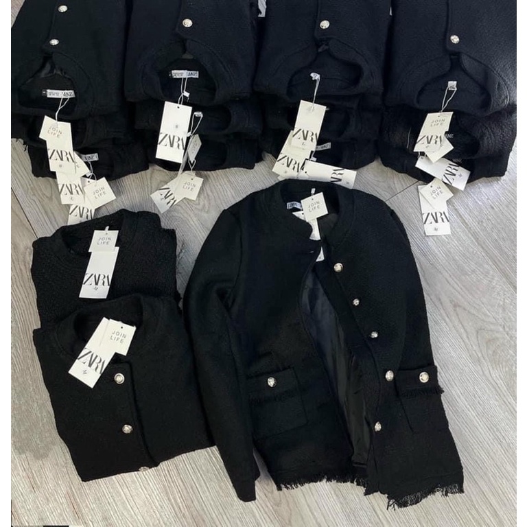 Áo dạ TWEET đen khuy sang chảnh | BigBuy360 - bigbuy360.vn