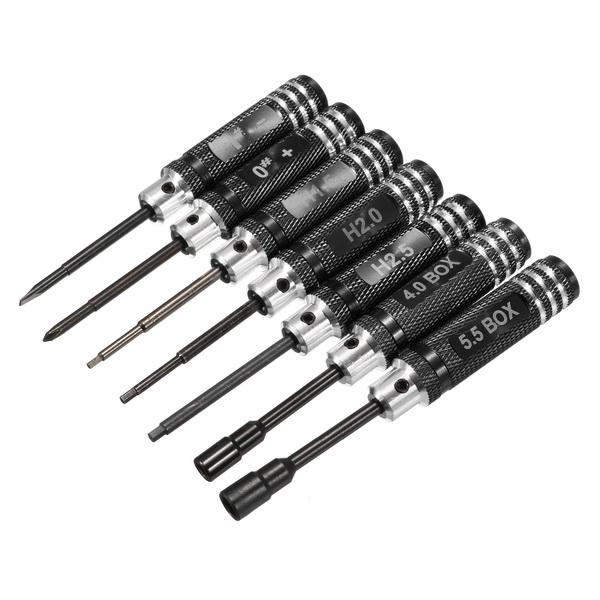 Bộ 7 dụng cụ vặn ốc vít 1.5/2/2.5/3/4/5.5mm cho xe điều khiển từ xa tiện dụng