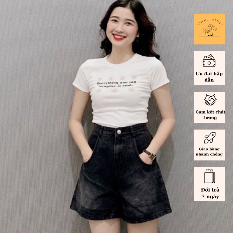 Quần đùi bò nữ đen thụng phong cách uzzang, quần bò đùi nữ cá tính hàn quốc