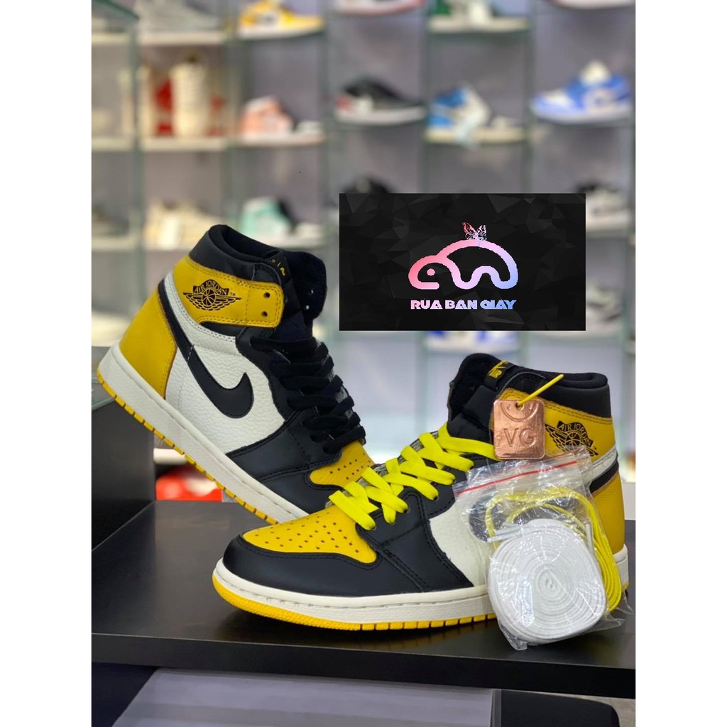 Giày thể thao Air Jordan 1 màu Vàng (Cao cổ & Thấp cổ)