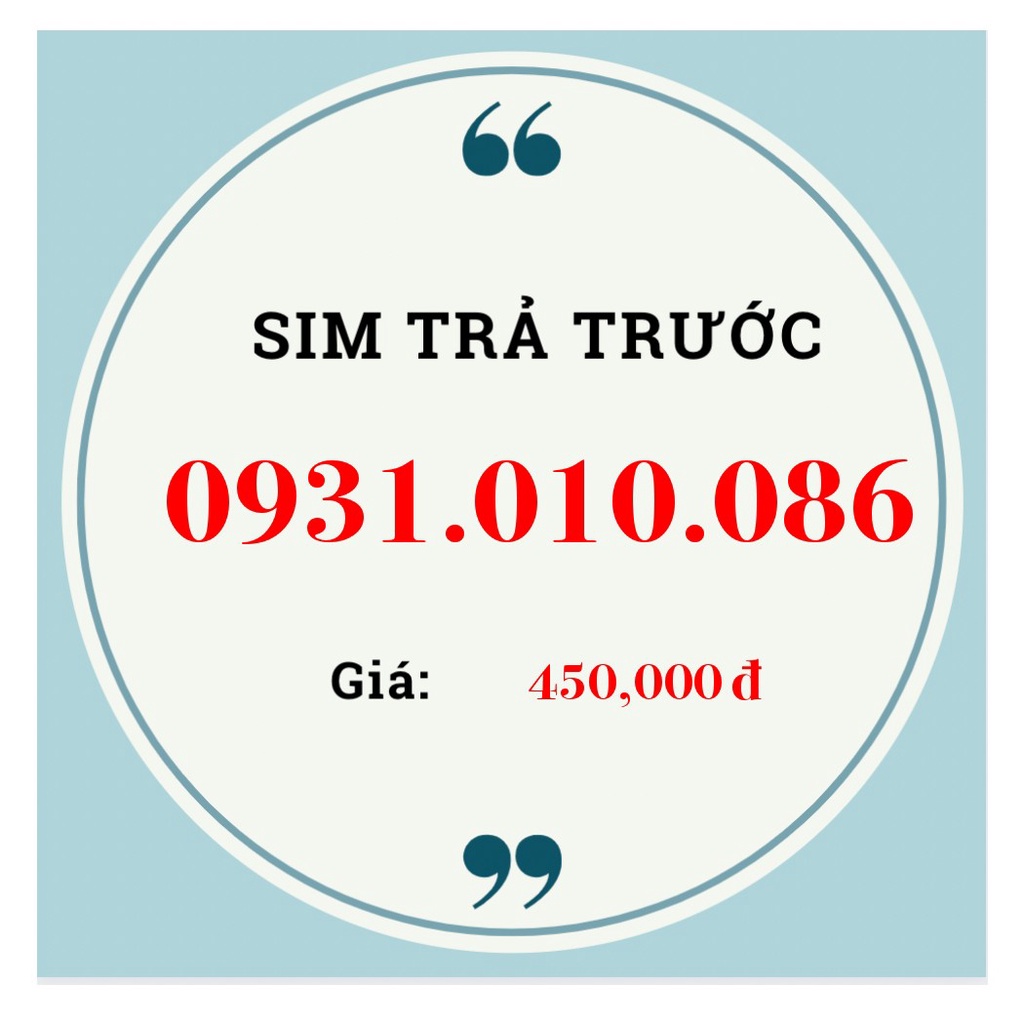 SIM MOBI 4G RẺ ĐẸP - 0931.010.086- STT254