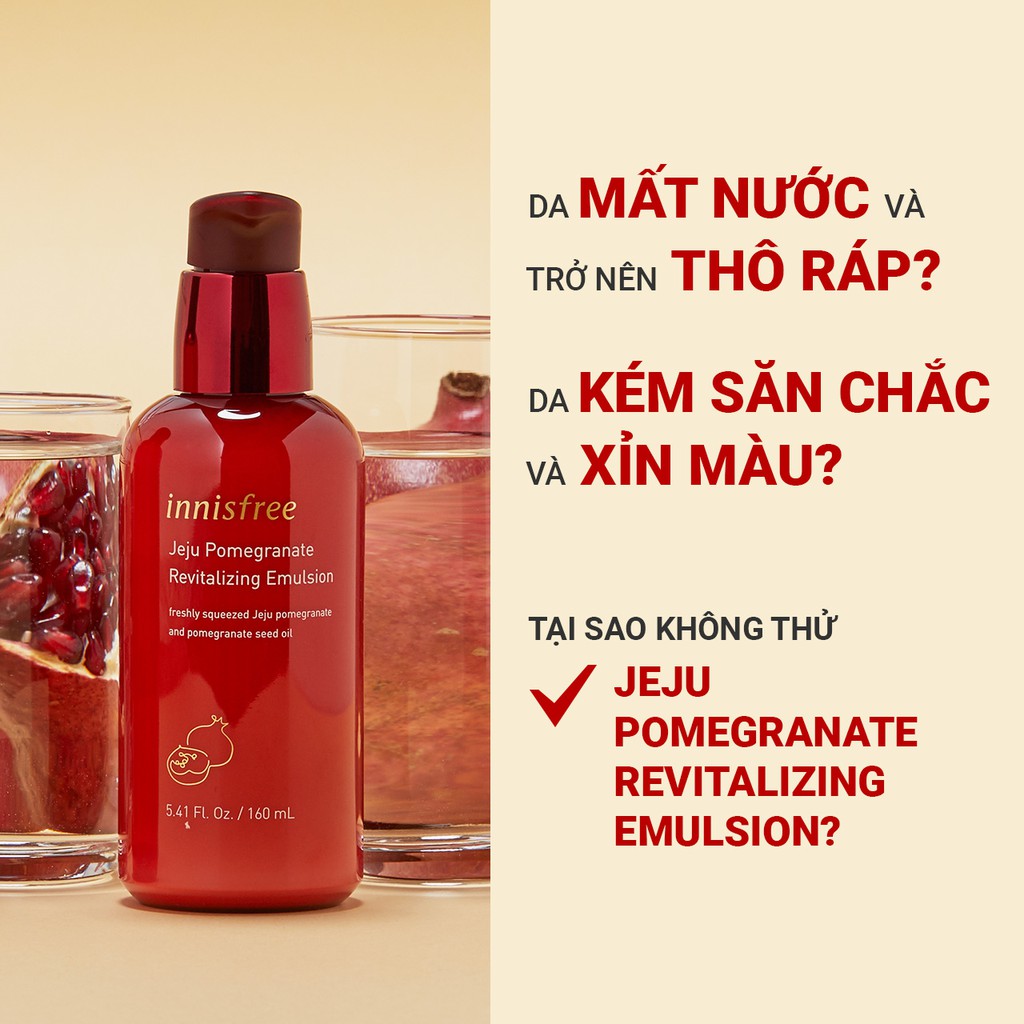 Sữa dưỡng ngăn ngừa lão hóa từ lựu innisfree Jeju Pomegranate Revitalizing Emulsion 160ml