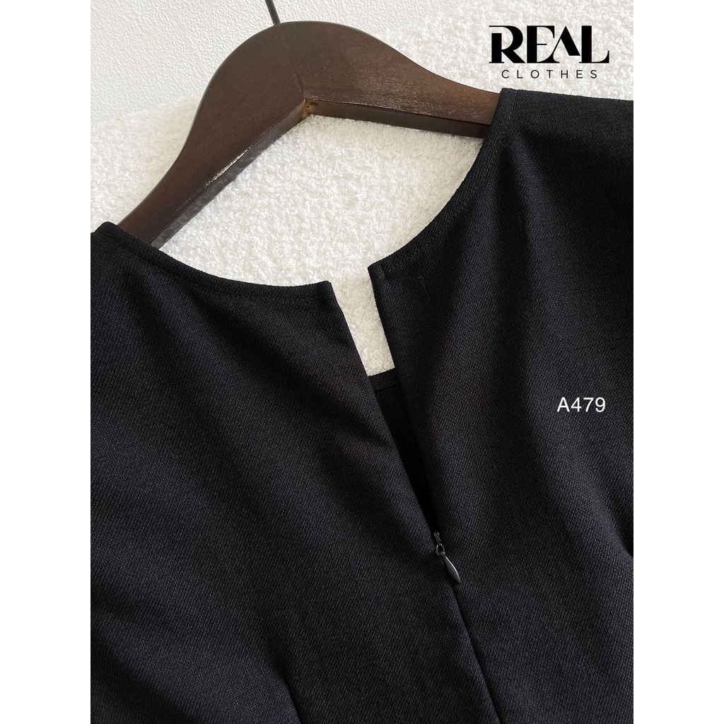 Áo peplum đen_REAL
